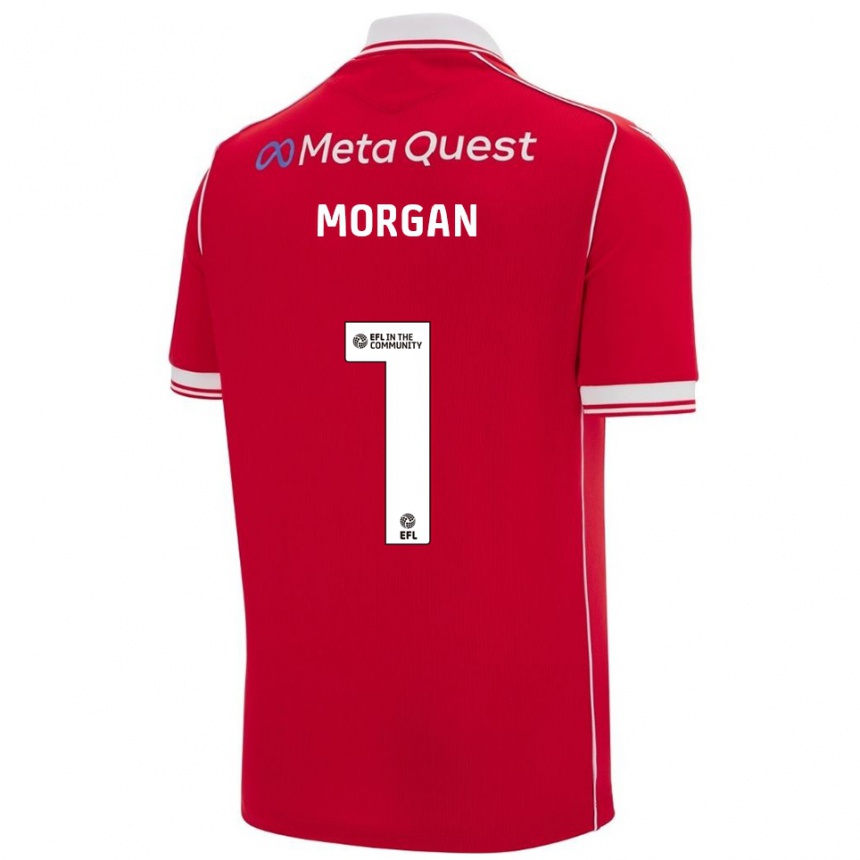 ילדים כדורגל דילית מורגן #1 אדום לבן ג'רזי ביתית 2025/26