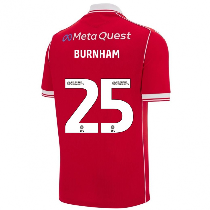 ילדים כדורגל Emma Burnham #25 אדום לבן ג'רזי ביתית 2025/26