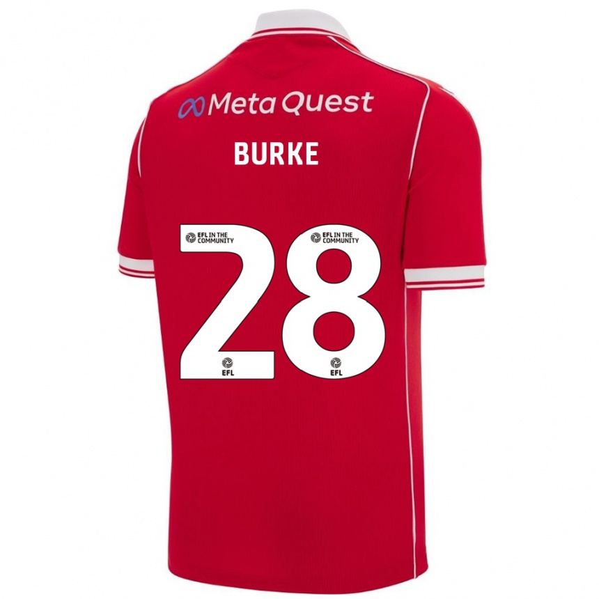 ילדים כדורגל Leah Burke #28 אדום לבן ג'רזי ביתית 2025/26