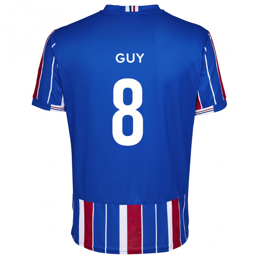 ילדים כדורגל קאלום גאי #8 כחול אדום לבן ג'רזי ביתית 2025/26