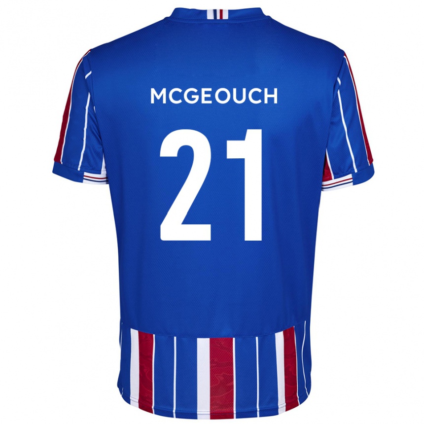 ילדים כדורגל Dylan Mcgeouch #21 כחול אדום לבן ג'רזי ביתית 2025/26