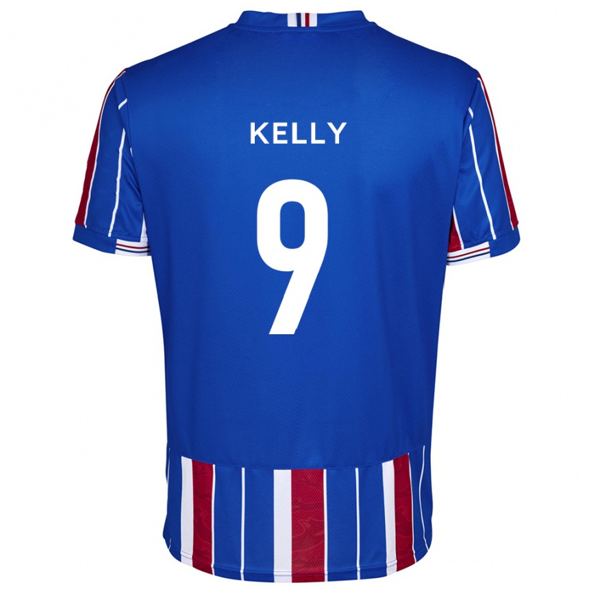 ילדים כדורגל ג'ורג'י קלי #9 כחול אדום לבן ג'רזי ביתית 2025/26