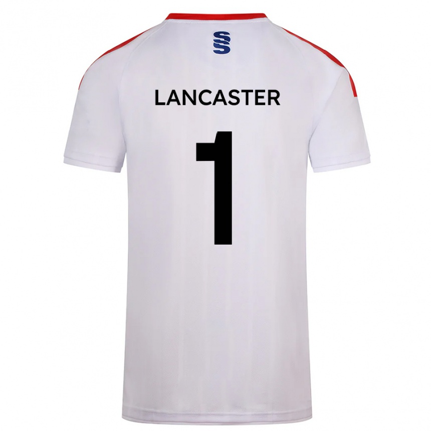ילדים כדורגל Aaron Lancaster #1 לבן כחול נייבי ג'רזי ביתית 2025/26