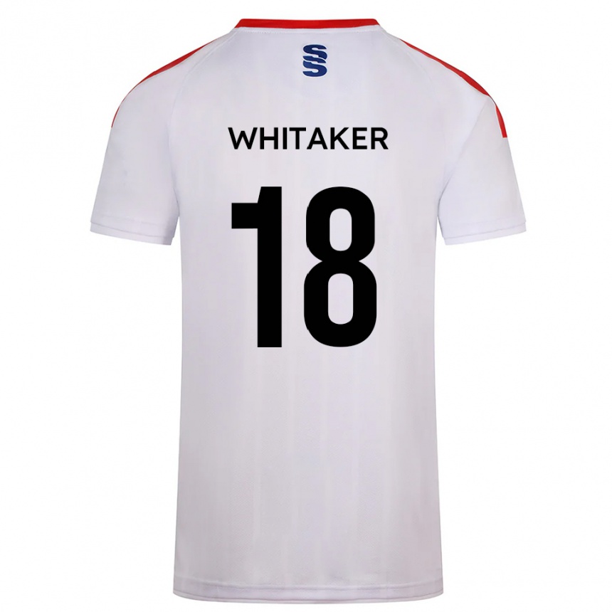 ילדים כדורגל Eve Whitaker #18 לבן כחול נייבי ג'רזי ביתית 2025/26