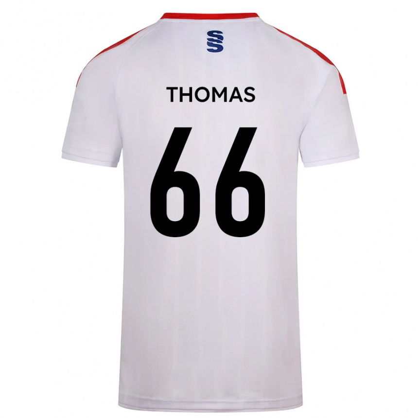 ילדים כדורגל לוקה טאי תומס #66 לבן כחול נייבי ג'רזי ביתית 2025/26