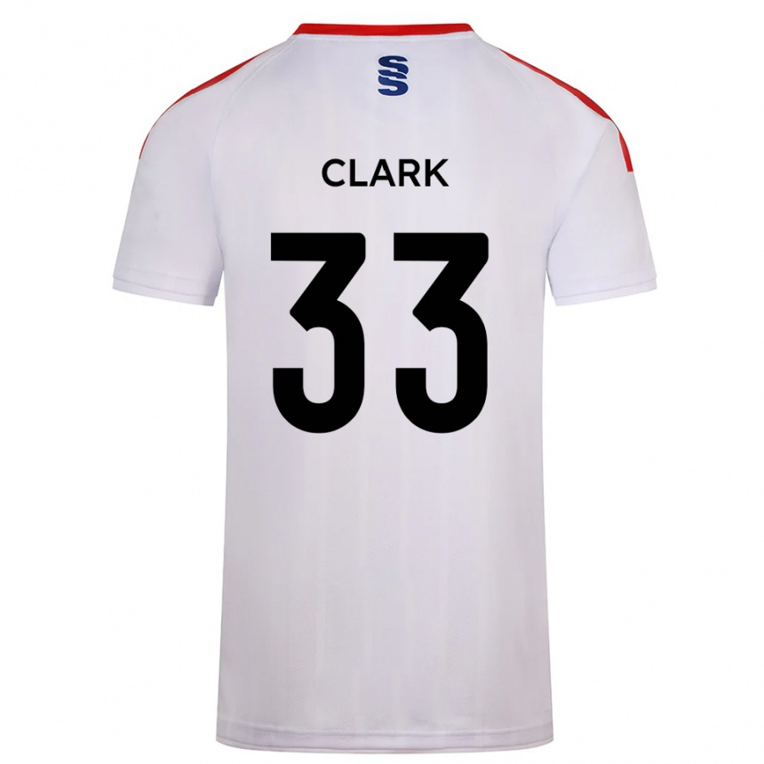 ילדים כדורגל Charlie Clark #33 לבן כחול נייבי ג'רזי ביתית 2025/26