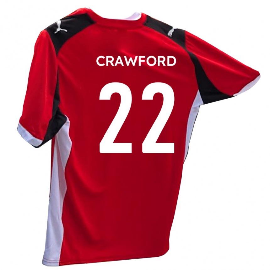 ילדים כדורגל Tom Crawford #22 אדום לבן ג'רזי ביתית 2025/26