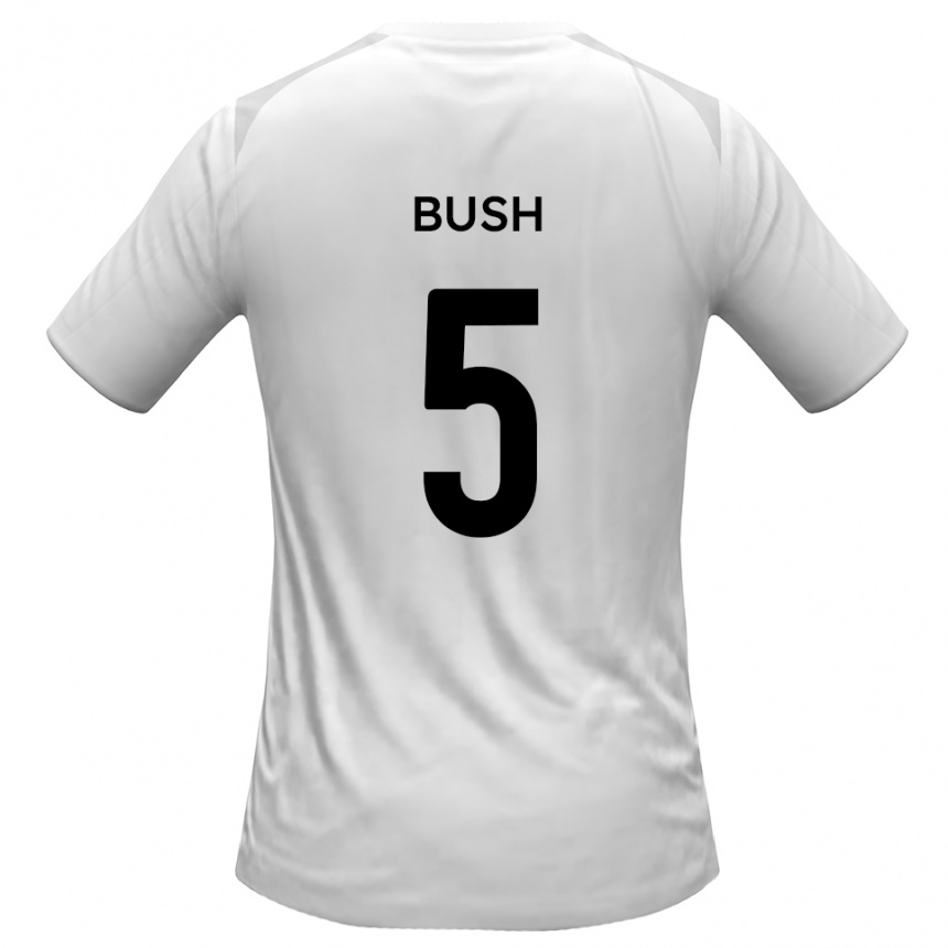 ילדים כדורגל Chris Bush #5 לבן אפור ג'רזי ביתית 2025/26