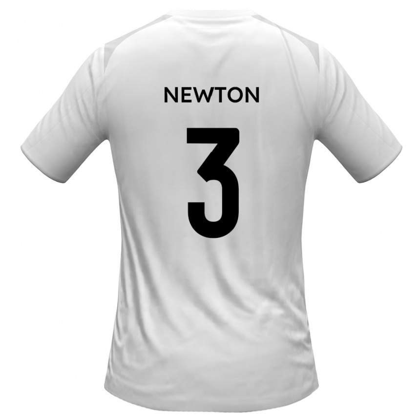 ילדים כדורגל Joe Newton #3 לבן אפור ג'רזי ביתית 2025/26