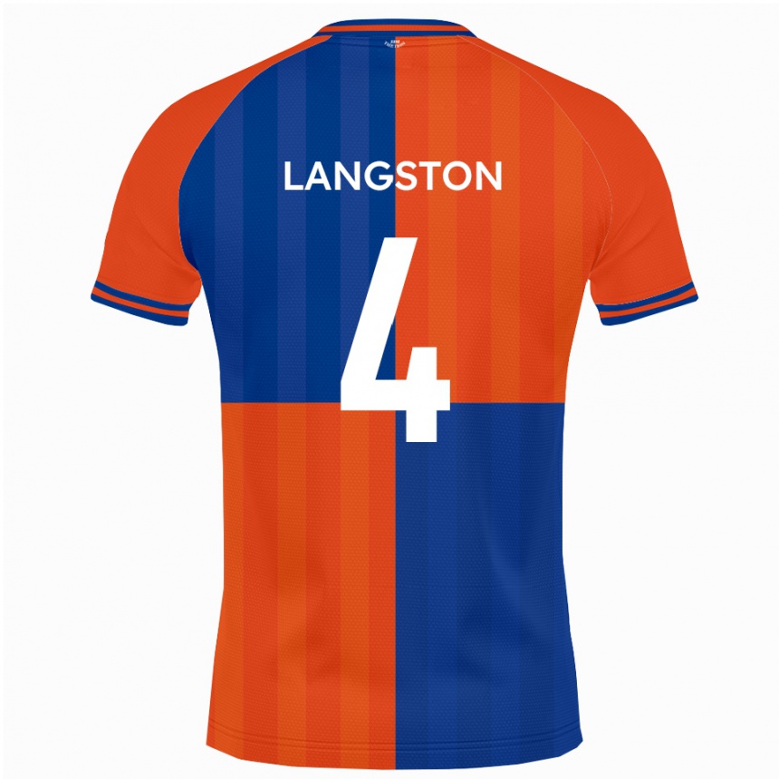 ילדים כדורגל ג׳ורג׳ ג׳יימס ברבוסה לנגסטון #4 כתום כחול מלכותי ג'רזי ביתית 2025/26