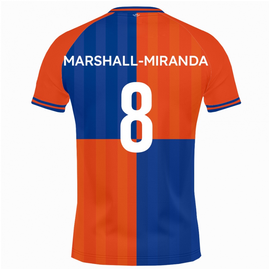 ילדים כדורגל מרלי מרשל-מירנדה #8 כתום כחול מלכותי ג'רזי ביתית 2025/26