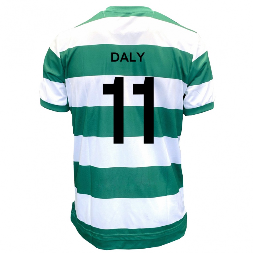 ילדים כדורגל James Daly #11 ירוק לבן ג'רזי ביתית 2025/26