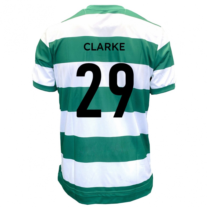 ילדים כדורגל ג'אהמארי קלארק #29 ירוק לבן ג'רזי ביתית 2025/26