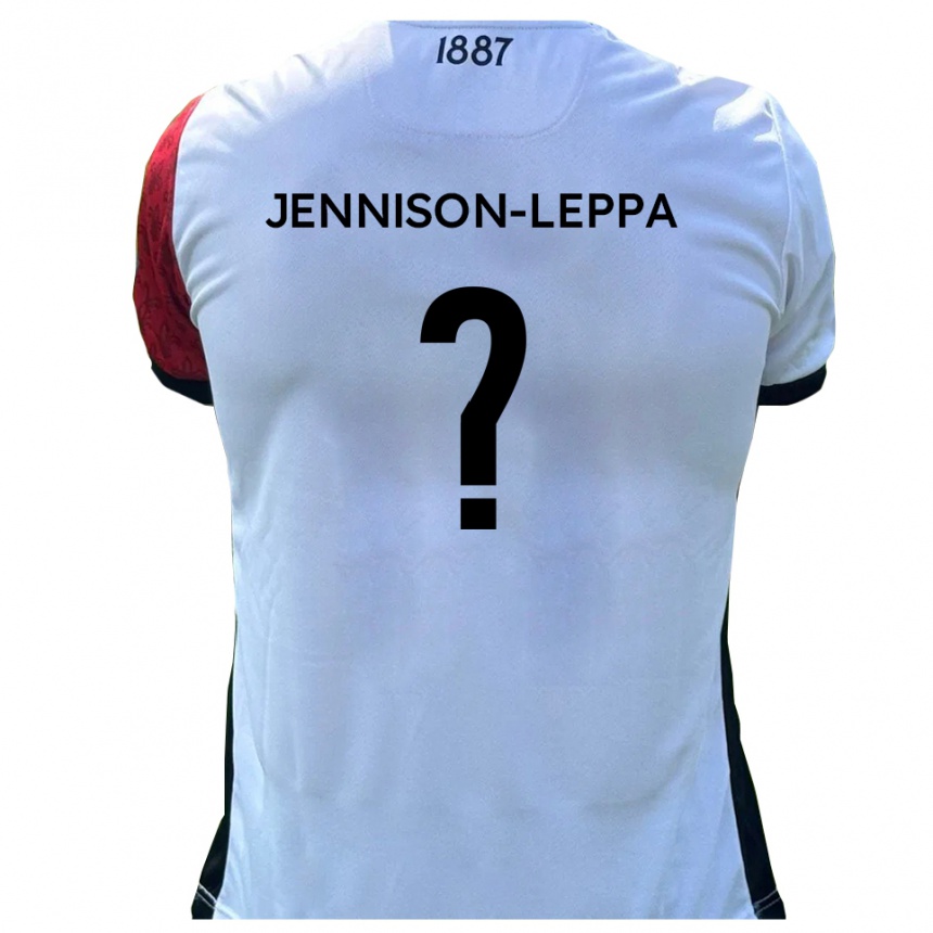 ילדים כדורגל Joel Jennison-Leppa #0 אדום לבן ג'רזי ביתית 2025/26