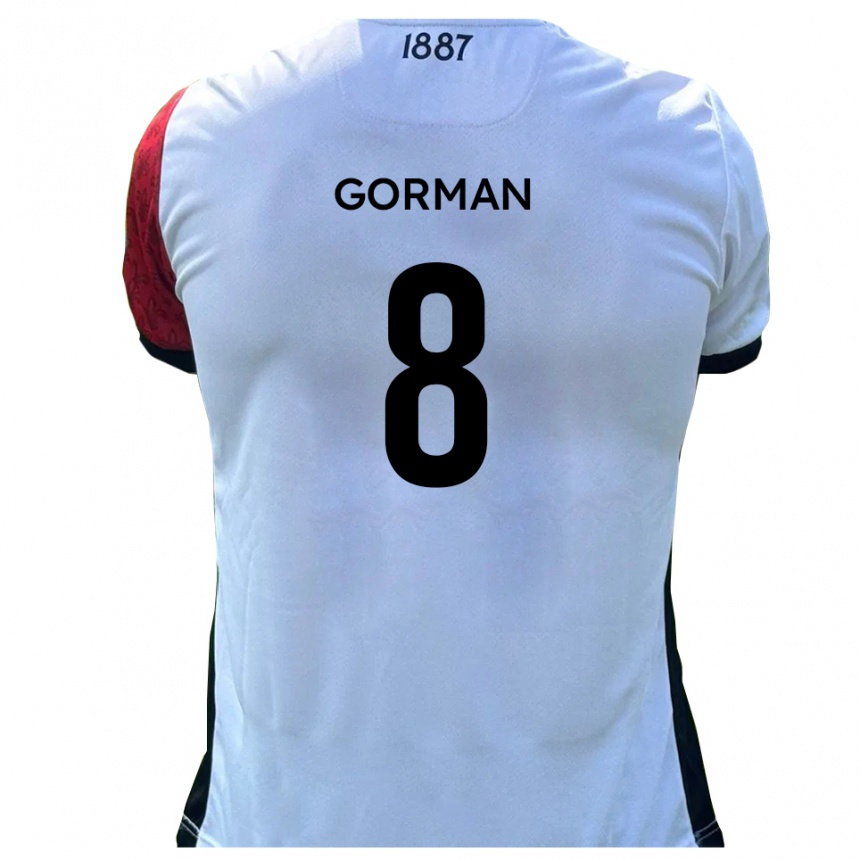 ילדים כדורגל דייל גורמן #8 אדום לבן ג'רזי ביתית 2025/26