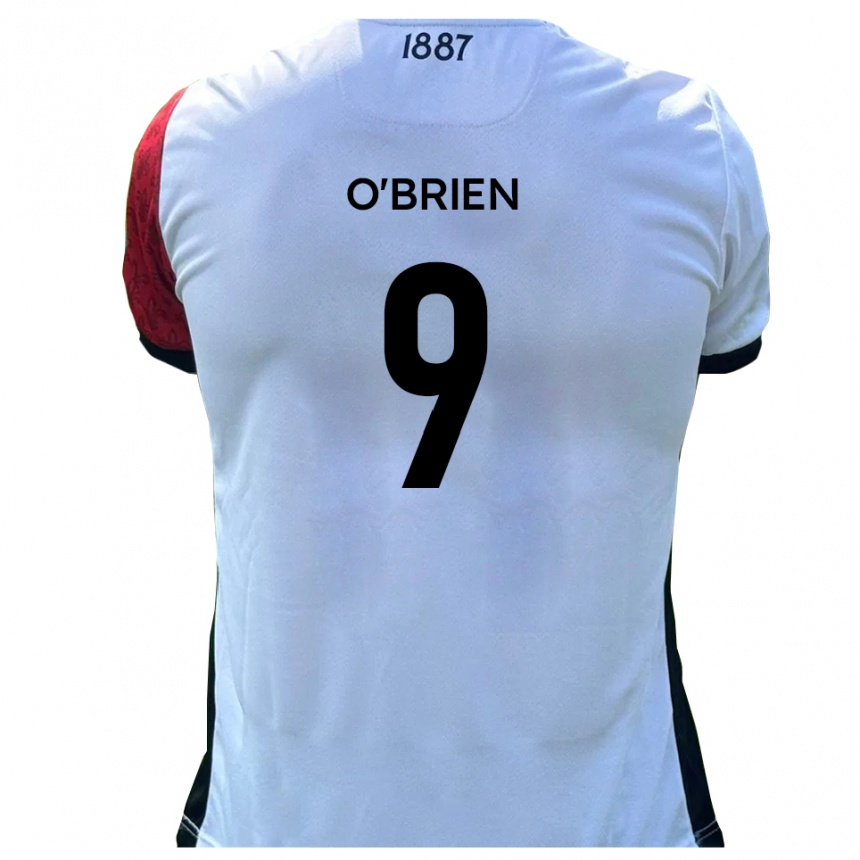ילדים כדורגל Aiden O'brien #9 אדום לבן ג'רזי ביתית 2025/26