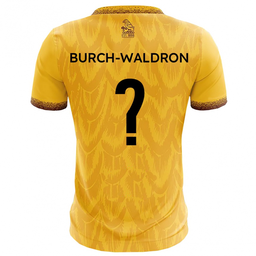 ילדים כדורגל K'shaela Burch-Waldron #0 צהוב חום ג'רזי ביתית 2025/26