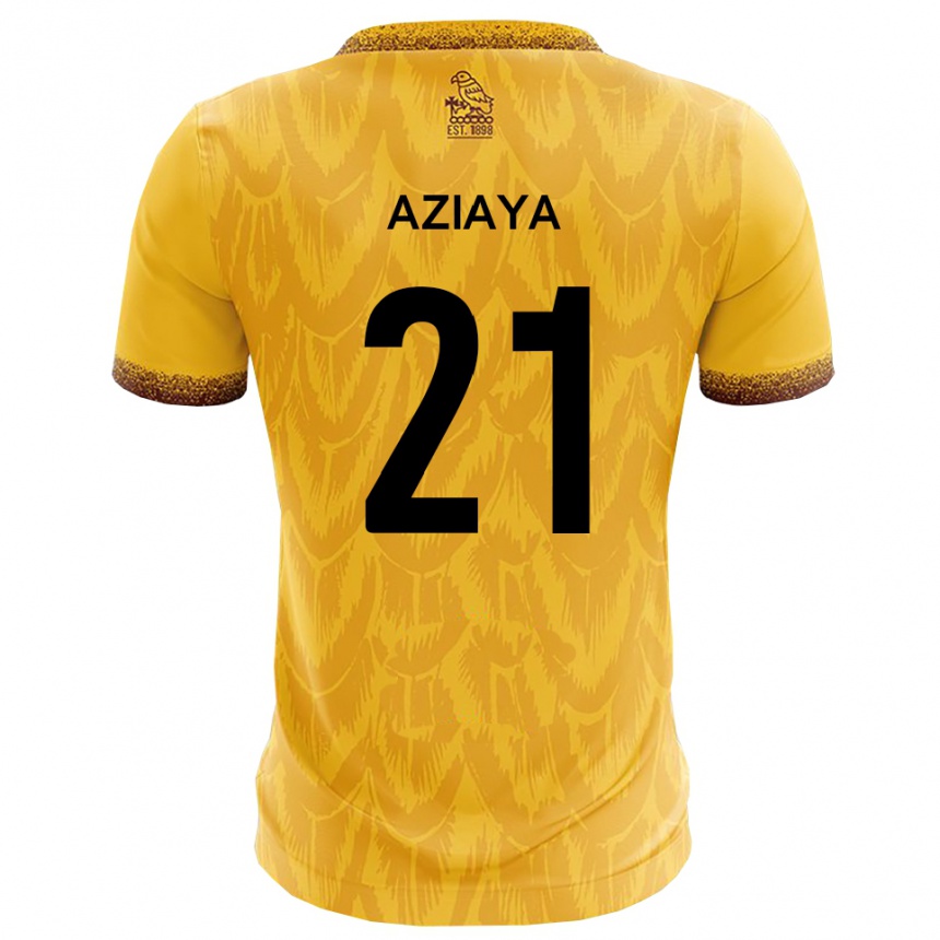 ילדים כדורגל David Aziaya #21 צהוב חום ג'רזי ביתית 2025/26