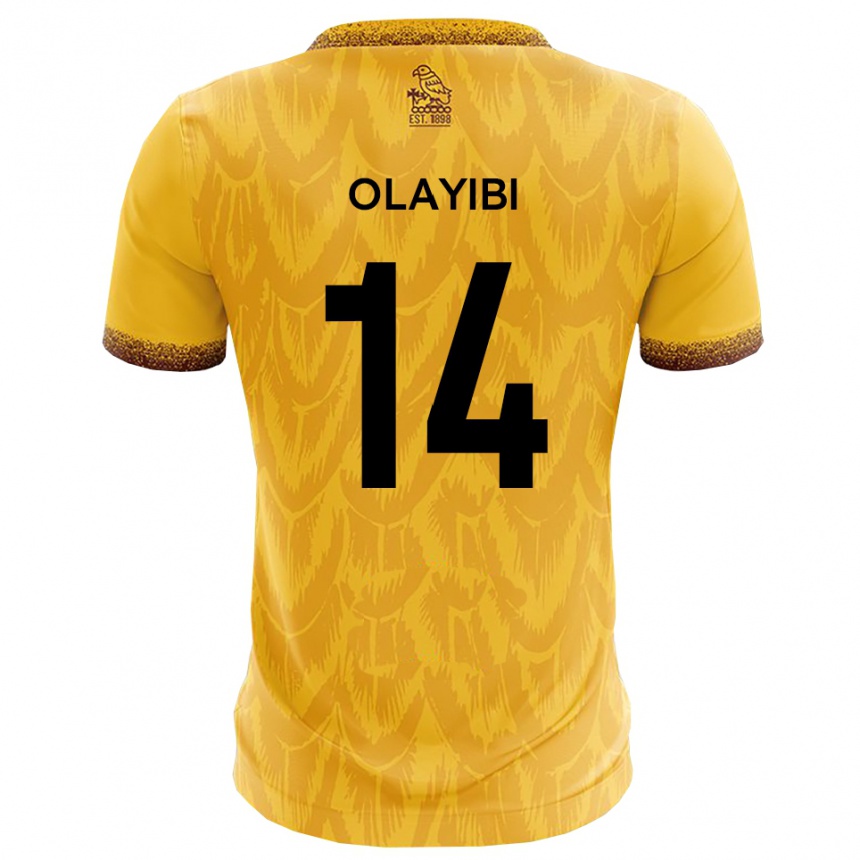 ילדים כדורגל Daniel Olayibi #14 צהוב חום ג'רזי ביתית 2025/26