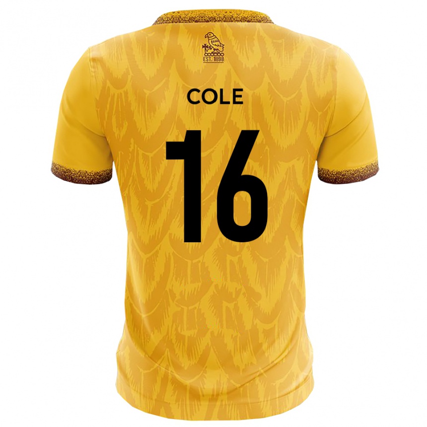 ילדים כדורגל Harry Cole #16 צהוב חום ג'רזי ביתית 2025/26