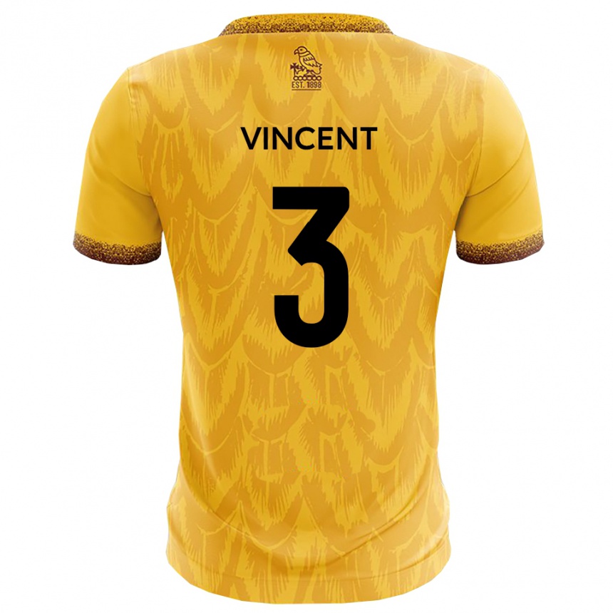 ילדים כדורגל ליאם אנדי וינסנט #3 צהוב חום ג'רזי ביתית 2025/26