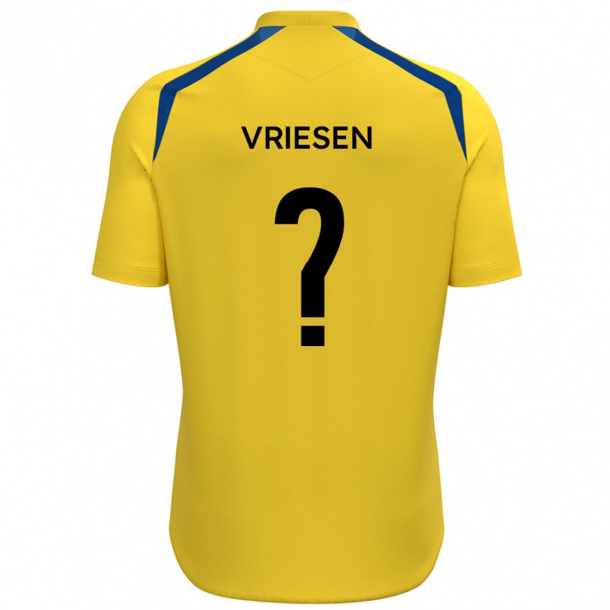 ילדים כדורגל פביאן וריזן #0 צהוב כחול ג'רזי ביתית 2025/26