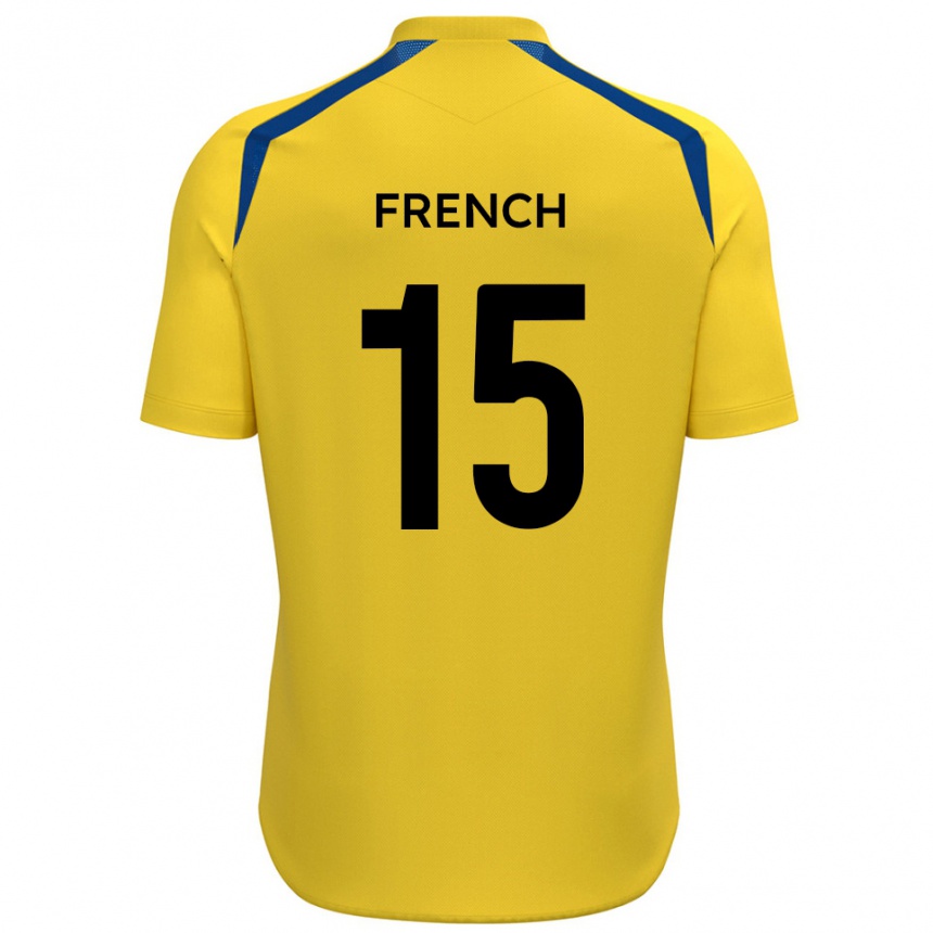 ילדים כדורגל טיילר פרנץ' #15 צהוב כחול ג'רזי ביתית 2025/26
