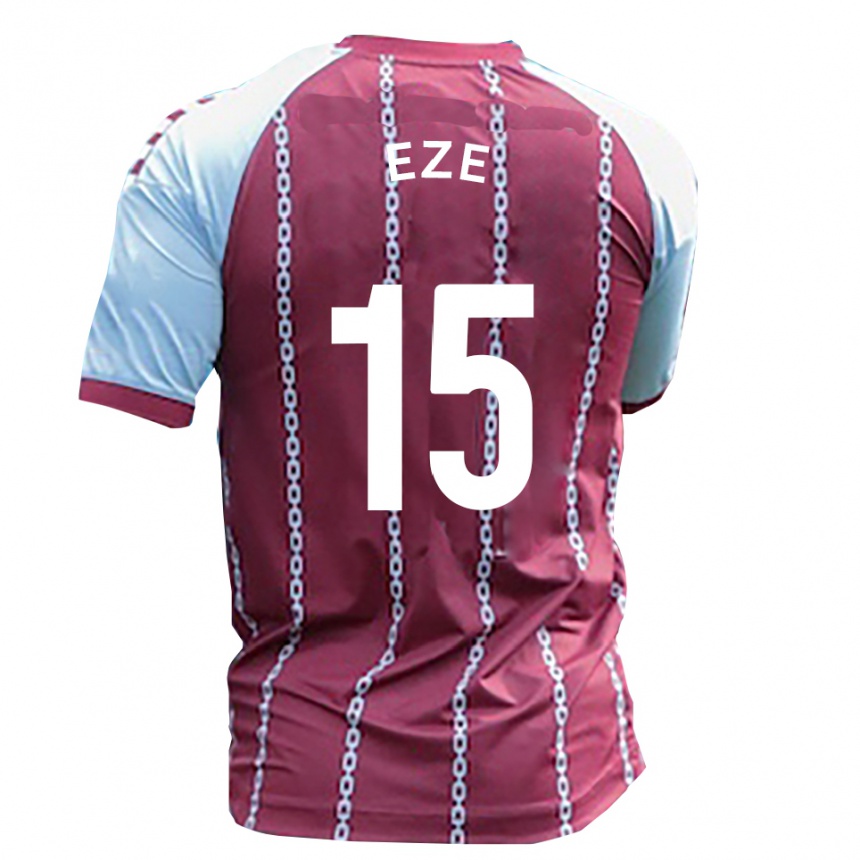 ילדים כדורגל Dubem Eze #15 תכלת חלודה אדומה ג'רזי ביתית 2025/26