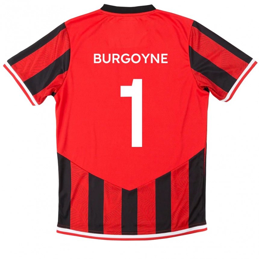 ילדים כדורגל הארי בורגוין #1 אדום שחור ג'רזי ביתית 2025/26
