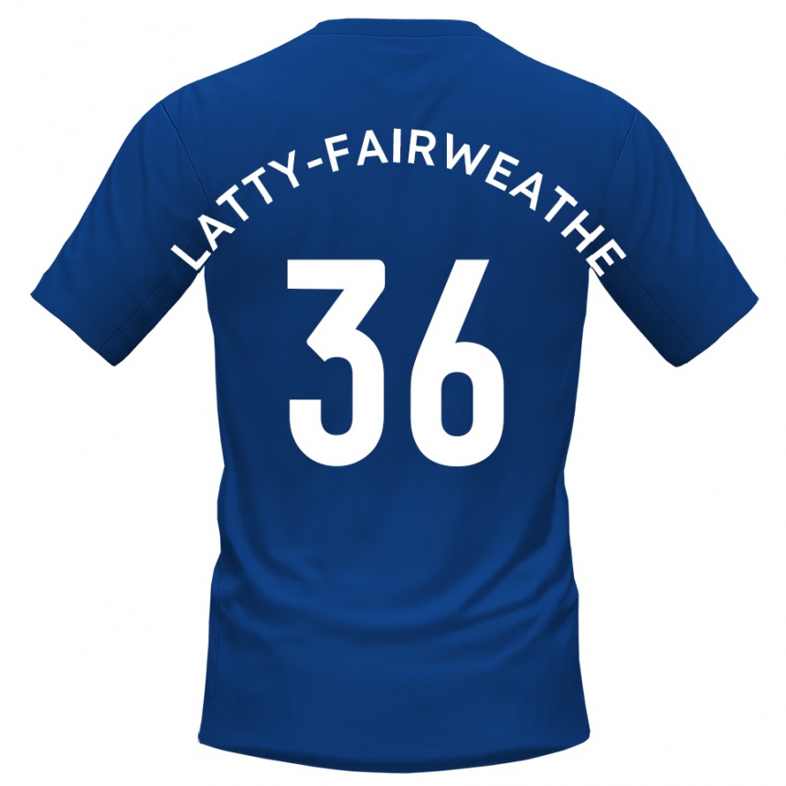 ילדים כדורגל תיירי לאטי-פיירווטר #36 כחול לבן ג'רזי ביתית 2025/26