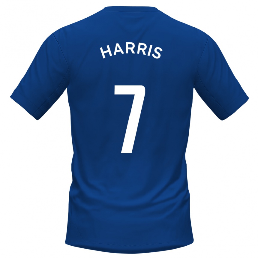 ילדים כדורגל Will Harris #7 כחול לבן ג'רזי ביתית 2025/26