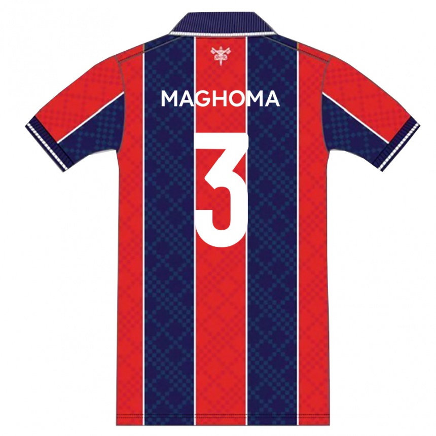 ילדים כדורגל כריסטיאן מאגומה #3 אדום נייבי ג'רזי ביתית 2025/26