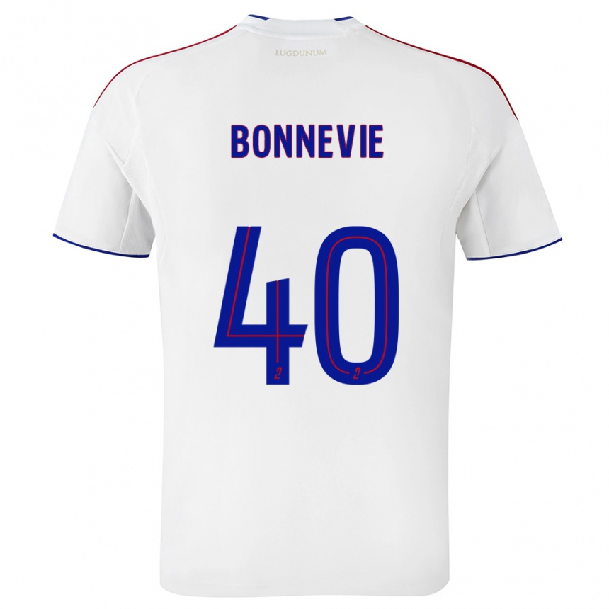 ילדים כדורגל קין בונווי #40 לבן אדום ג'רזי ביתית 2025/26