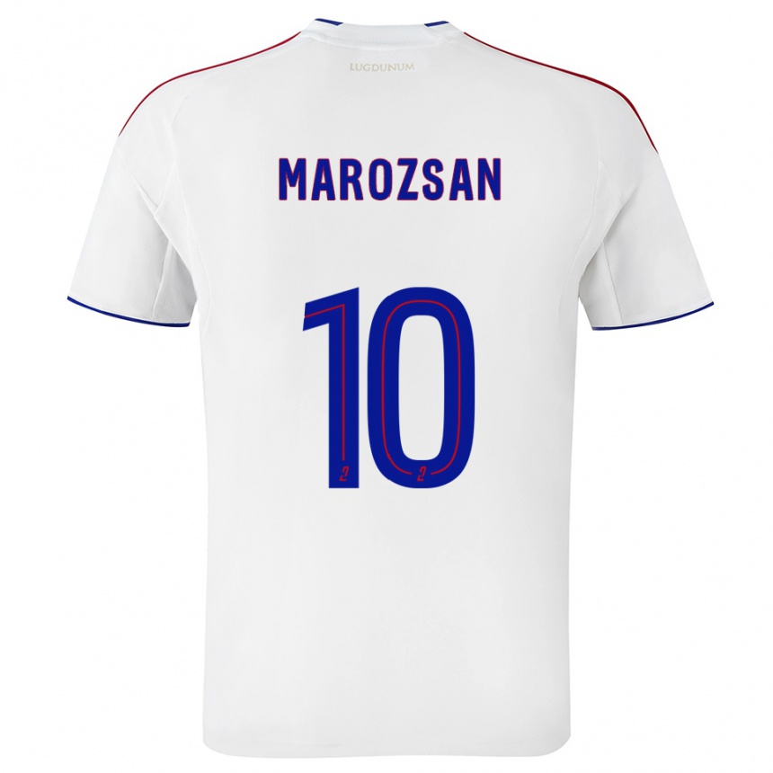 ילדים כדורגל ג'ניפר מרוז'אן #10 לבן אדום ג'רזי ביתית 2025/26