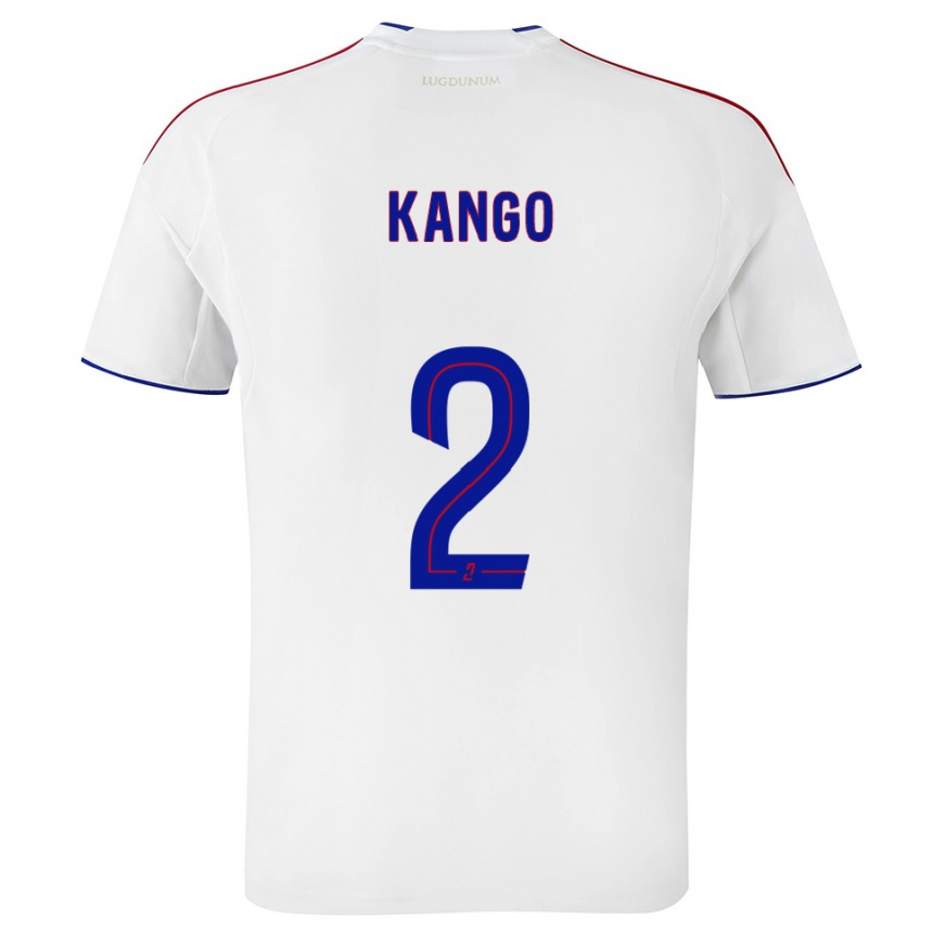 ילדים כדורגל סטיב קנגו #2 לבן אדום ג'רזי ביתית 2025/26