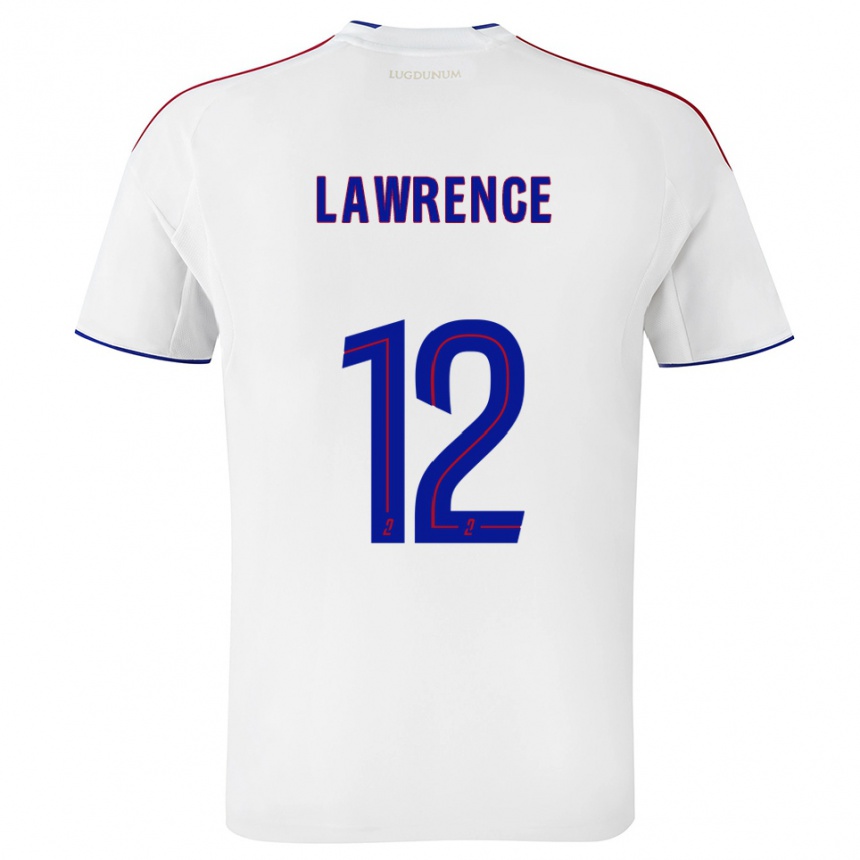 ילדים כדורגל אשלי לורנס #12 לבן אדום ג'רזי ביתית 2025/26
