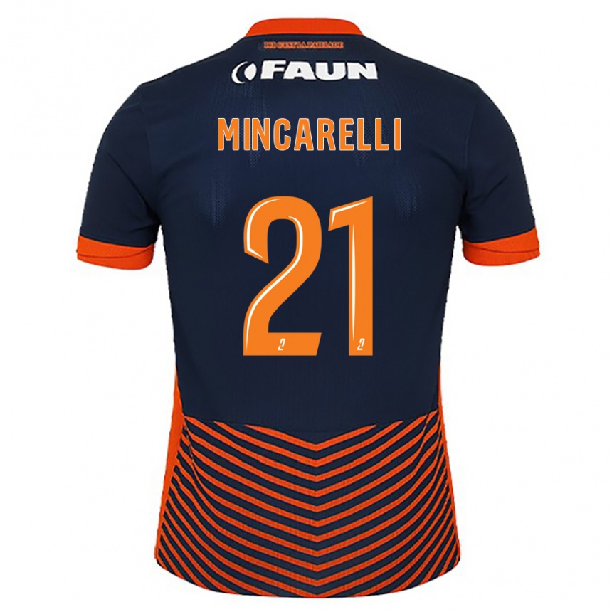 ילדים כדורגל לוקאס מינקארלי #21 כחול חצות כתום ג'רזי ביתית 2025/26