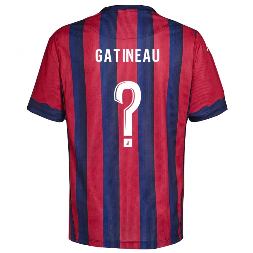 ילדים כדורגל Anthony Gatineau #0 בורדו כחול נייבי ג'רזי ביתית 2025/26