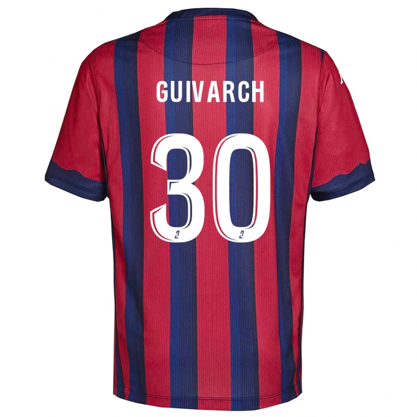 ילדים כדורגל תיאו גיבארש #30 בורדו כחול נייבי ג'רזי ביתית 2025/26