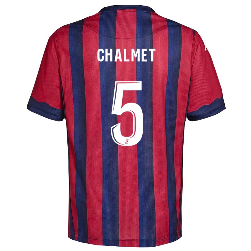 ילדים כדורגל מלאני שאלמט #5 בורדו כחול נייבי ג'רזי ביתית 2025/26