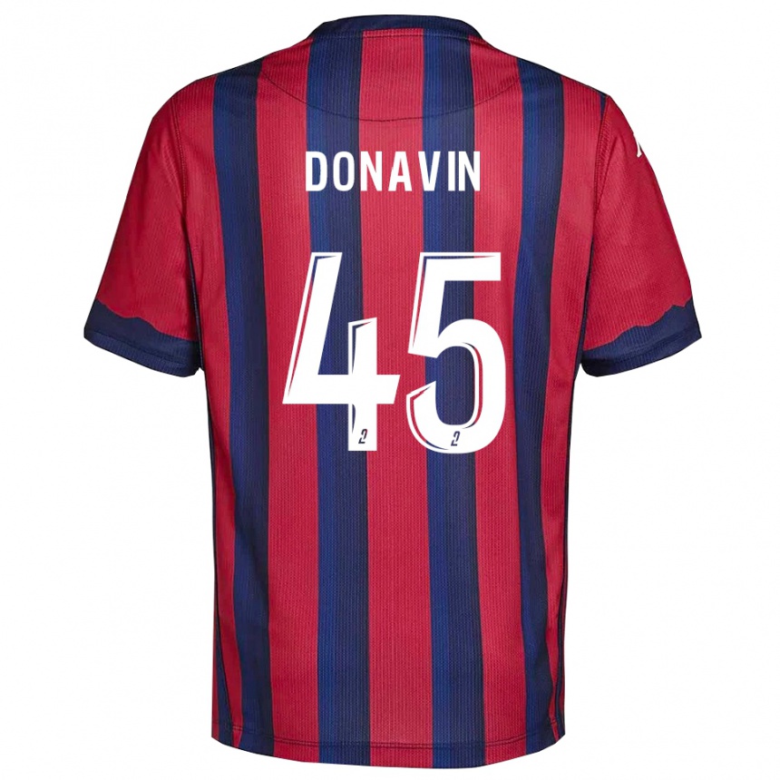 ילדים כדורגל מאטיס דונבין #45 בורדו כחול נייבי ג'רזי ביתית 2025/26
