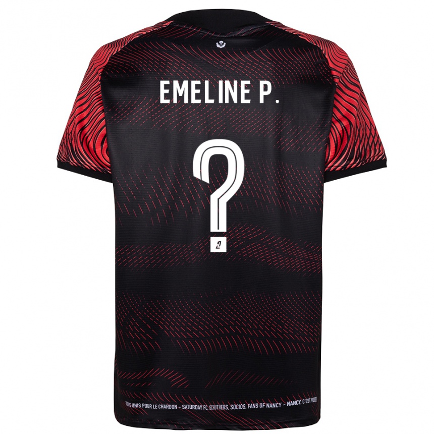 ילדים כדורגל Emeline Poirel #0 לבן אדום ג'רזי ביתית 2025/26