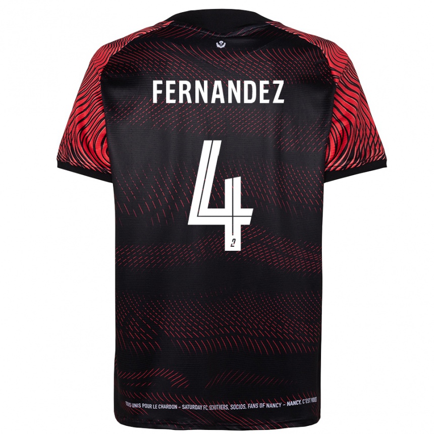 ילדים כדורגל נחמיה פרננדס #4 לבן אדום ג'רזי ביתית 2025/26