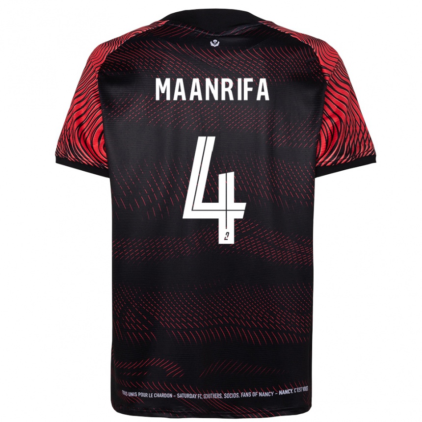 ילדים כדורגל Elfayed Maanrifa #4 לבן אדום ג'רזי ביתית 2025/26