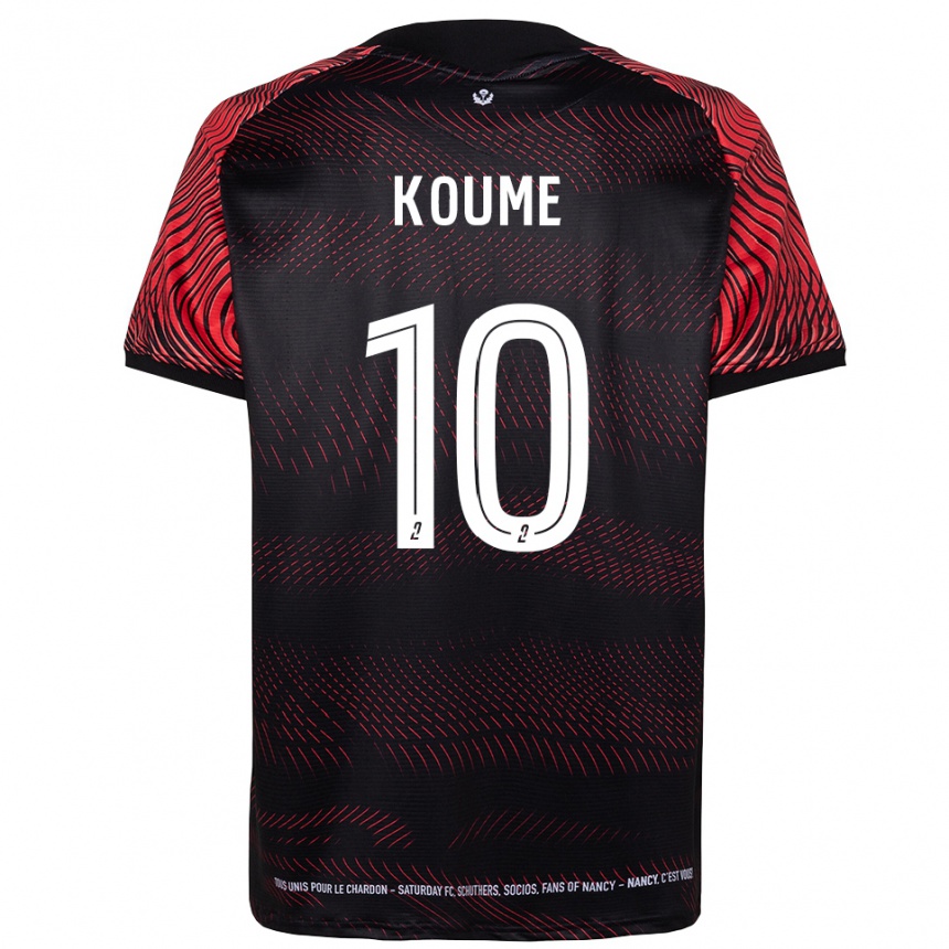 ילדים כדורגל Mamoudou Koume #10 לבן אדום ג'רזי ביתית 2025/26