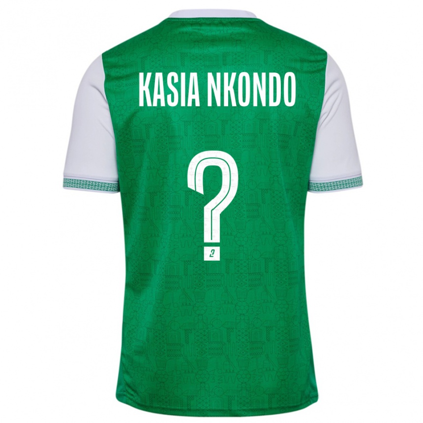 ילדים כדורגל Nathan Kasia Nkondo #0 ירוק לבן ג'רזי ביתית 2025/26