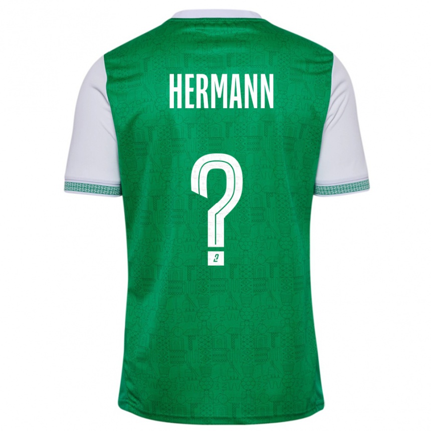 ילדים כדורגל Laura Hermann #0 ירוק לבן ג'רזי ביתית 2025/26