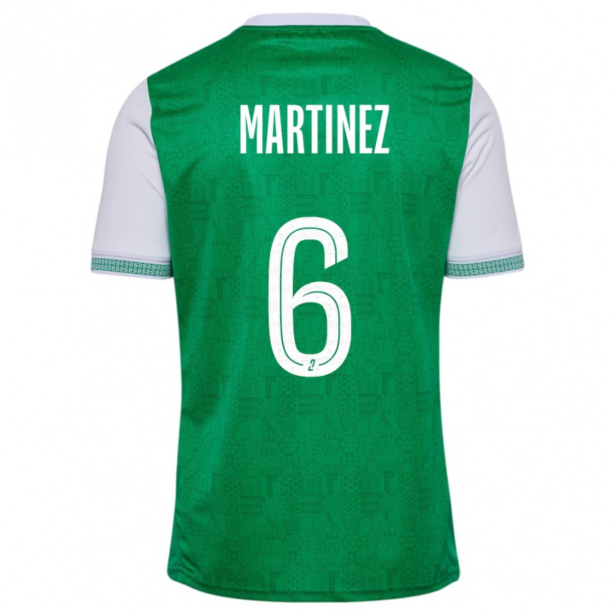 ילדים כדורגל ליסה מרטינז #6 ירוק לבן ג'רזי ביתית 2025/26