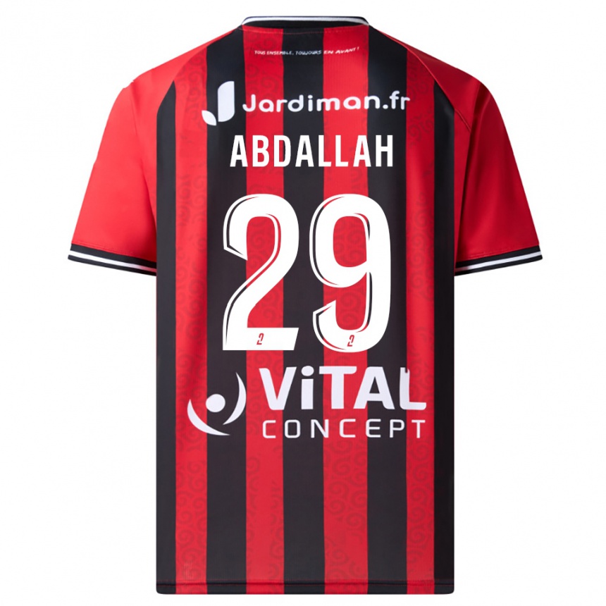 ילדים כדורגל עבדל-חכים עבדאללה #29 אדום שחור ג'רזי ביתית 2025/26