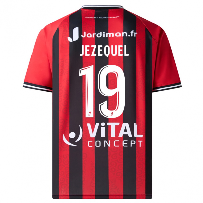 ילדים כדורגל אמי ג'זקאל #19 אדום שחור ג'רזי ביתית 2025/26